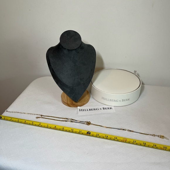 Hillberg & Berk Y NECKLACE natural stones, hematite, Swarovski crystals, gold - Picture 5 of 10